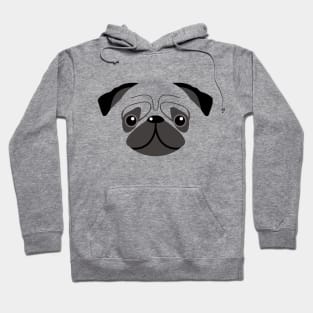 Pug dog face Hoodie